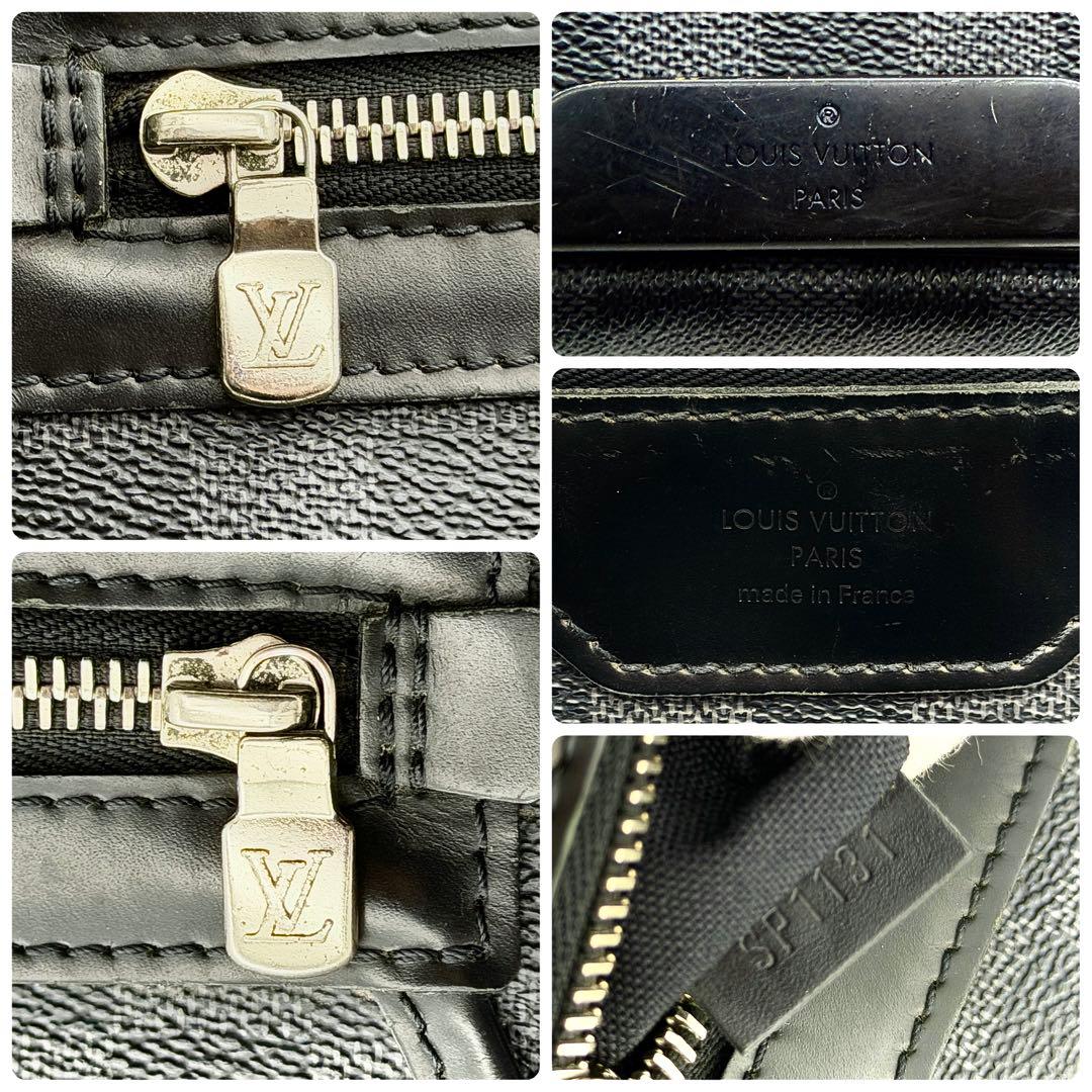 【極上品】ルイヴィトン ダミエグラフィット ダニエルMM ショルダーバッグ 黒