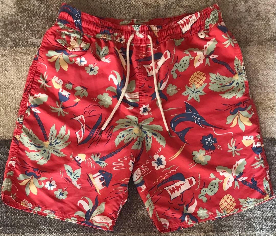 夏の主役服 即完売 ラルフローレン カジキ トロピカル柄 スイムショーツ M