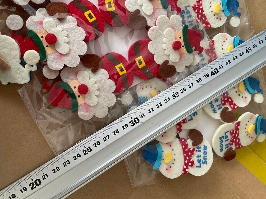 クリスマス用　サンタ＆スノーマンクリップ　ケーキ屋さん　販売　小物