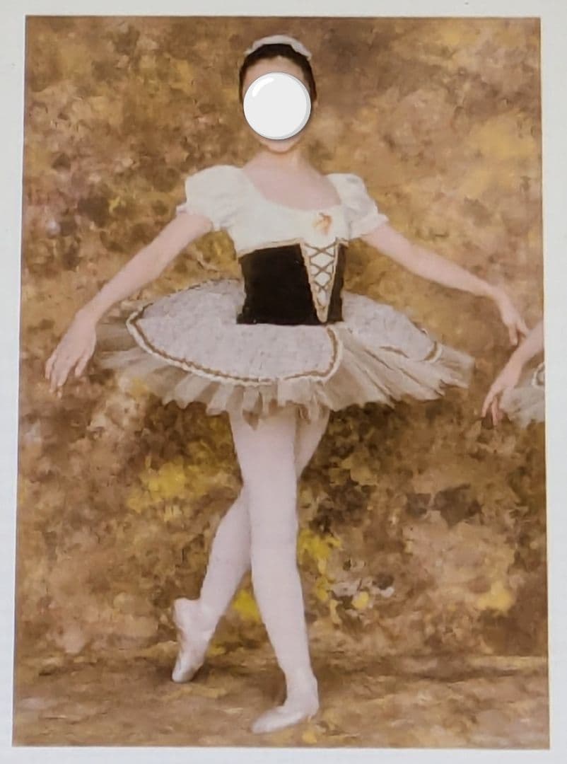 バレエ衣裳/ジュニア 茶&ベージュチュチュ　3着セット 頭飾り付き