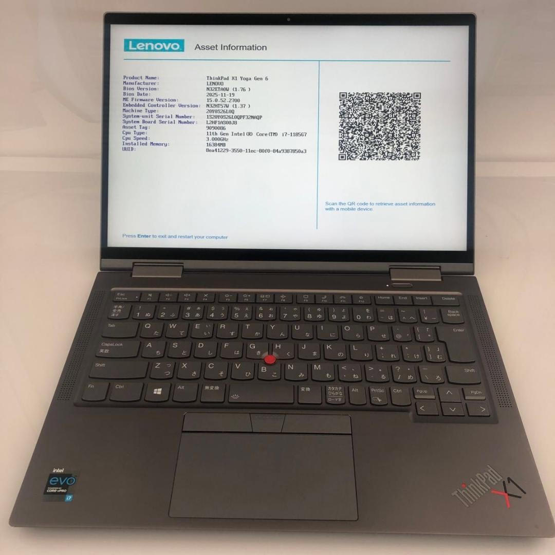 ThinkPad X1 Yoga Gen6 11世代 i7/16G/256GB