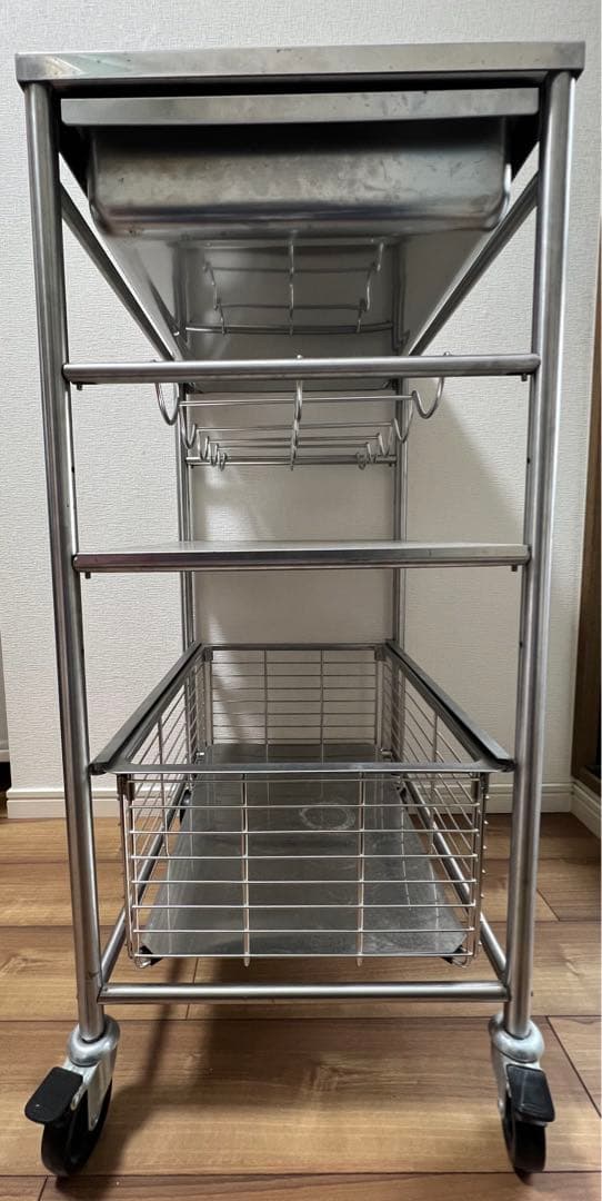 【直接取引可】 廃盤品　IKEA ステンレス製　キッチンワゴン
