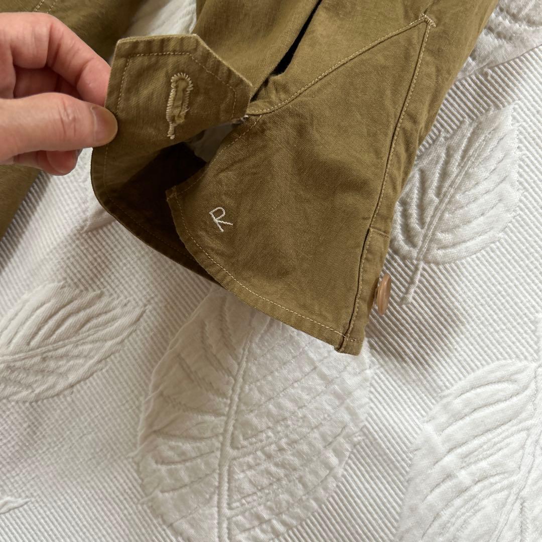 45R . 2way ミリタリーロングコート フリーサイズ　カーキ色