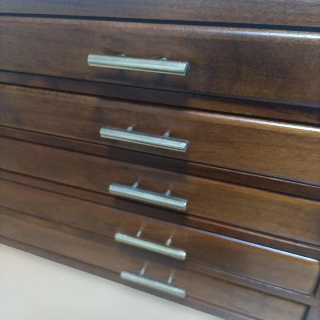 木製引き出し式ペン収納ボックス 6段