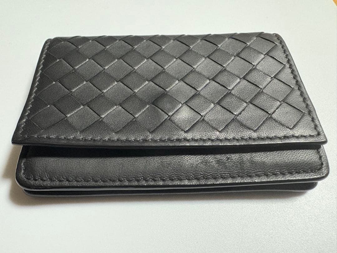 BOTTEGA VENETA ブラック レザー 名刺入れ カードケース 中古品