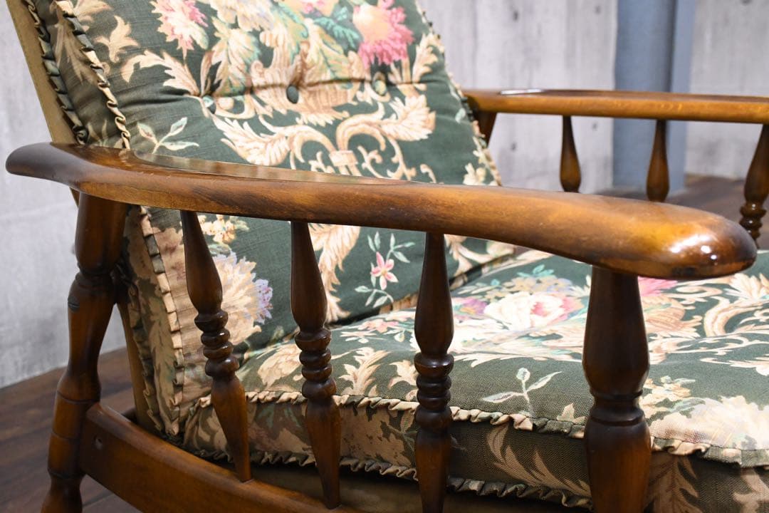 ECK60 オールドカリモク コロニアル リクライニングチェア パーソナルチェア