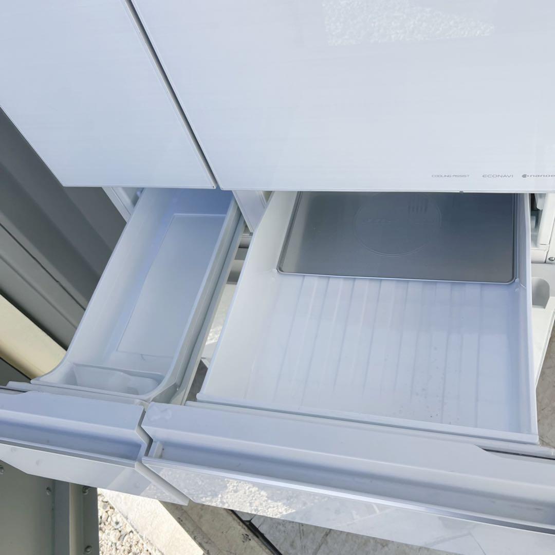 取付無料！パナソニックパーシャル搭載ガラスホワイト600L大容量冷蔵庫！洗濯機