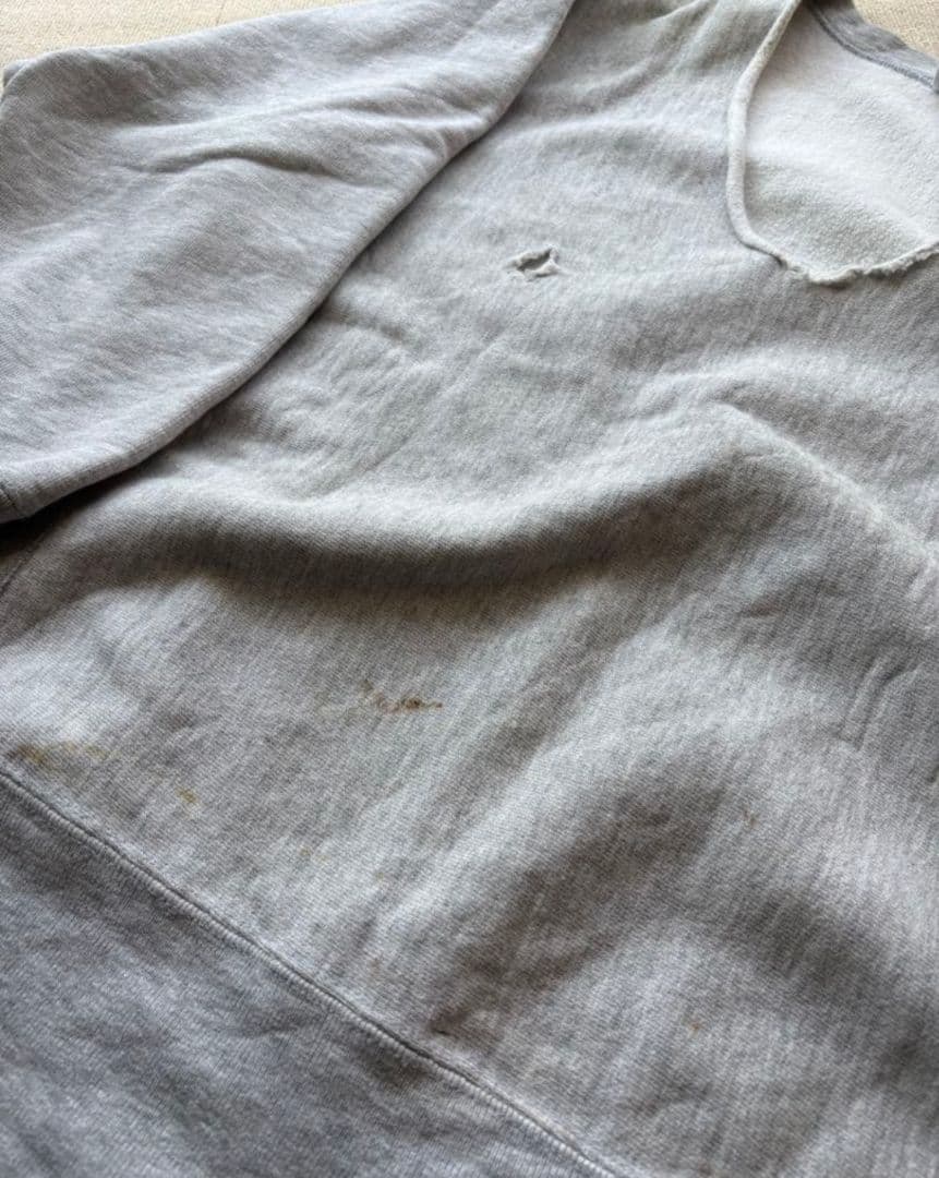 お*げ様 希少 80s Champion リバースウィーブ グレー 目無し vネ