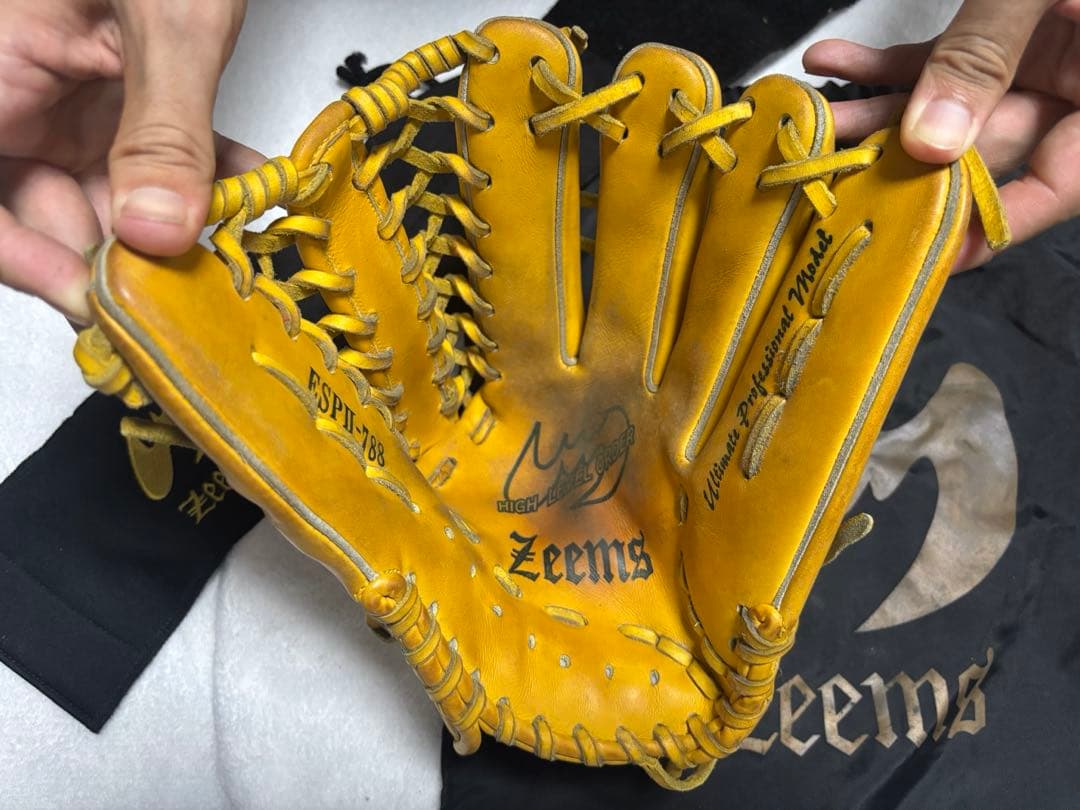 ジームスグラブ　硬式　外野用　右投げ　イエロー　ESPⅡ-788