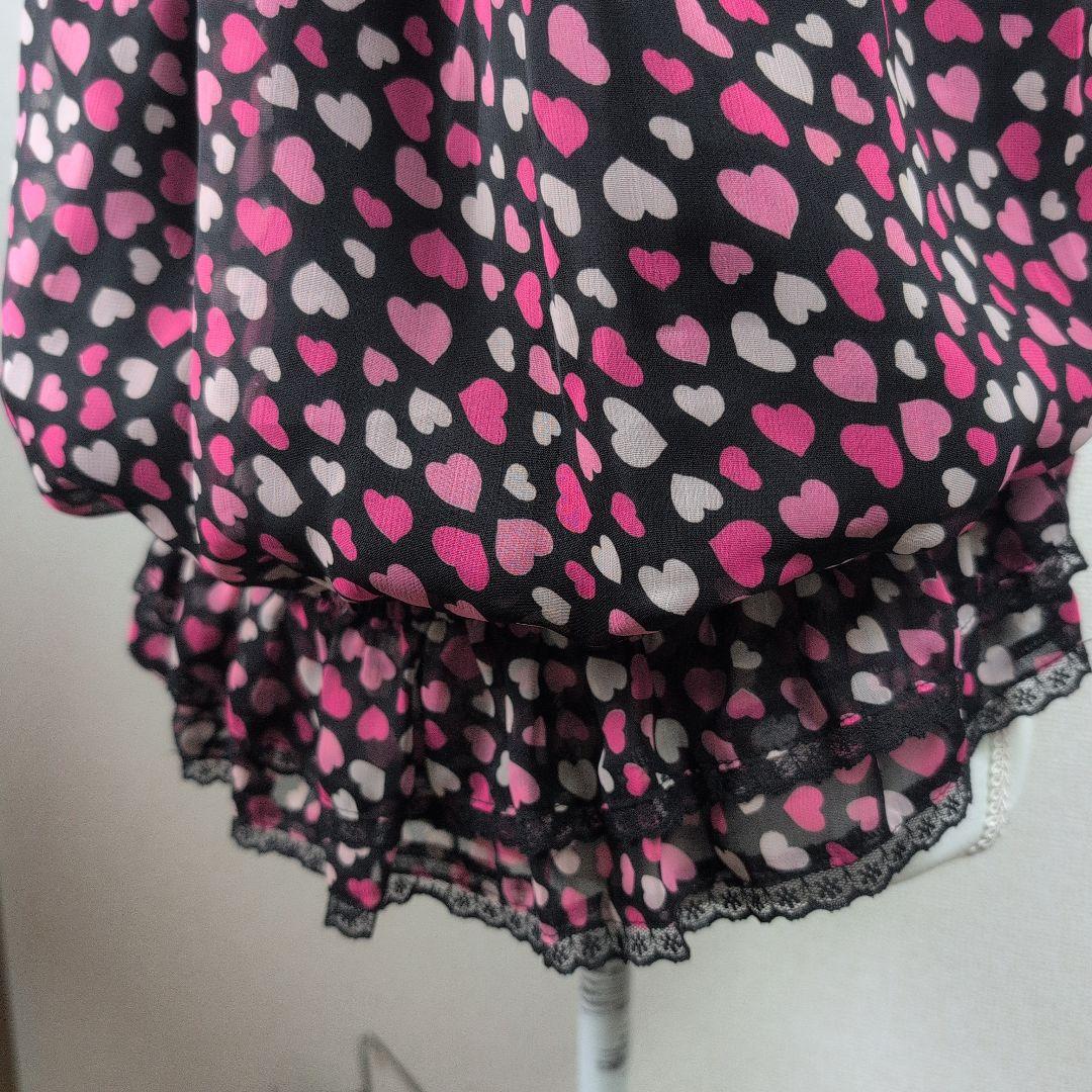 最安値♡希少 TRALALA トゥララ ハート柄リボン付きキャミソール 姫ギャル