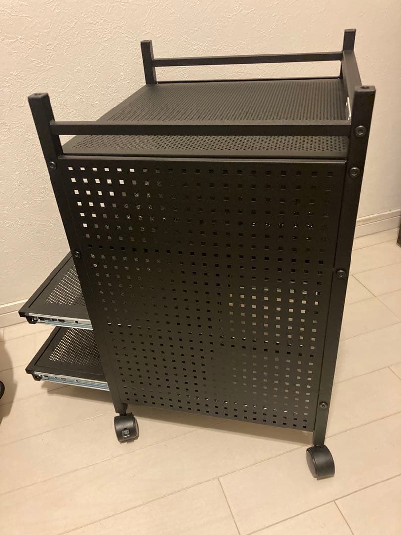 【美品】Bauhutte(バウヒュッテ) ゲーム機収納ラック スライダー式