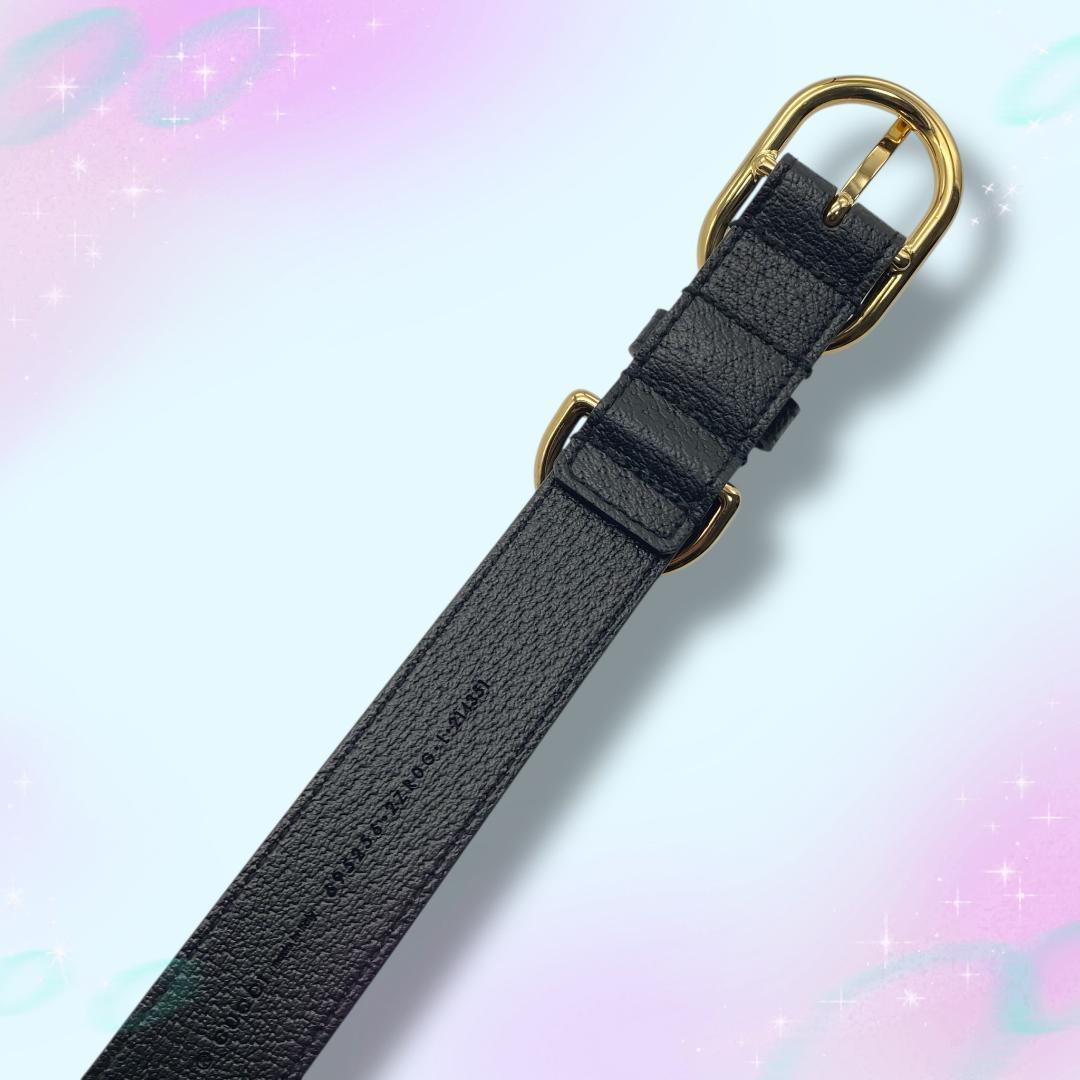 おそらく未使用 グッチ 首輪 Lサイズ 大型犬用 インターロッキングG レザー