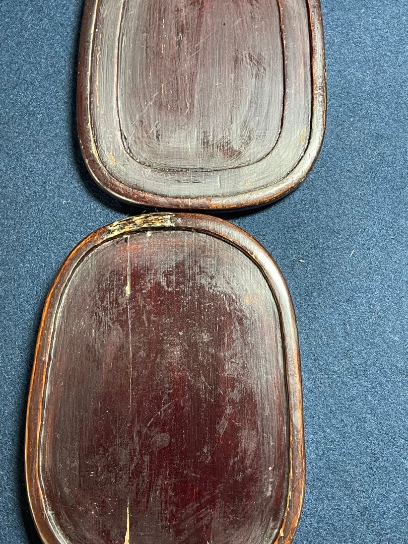 【墨研】緑端渓硯◆「木瓜紋様硯」表皮付 貴重◆書道具 文房四宝 唐硯 松花江緑石