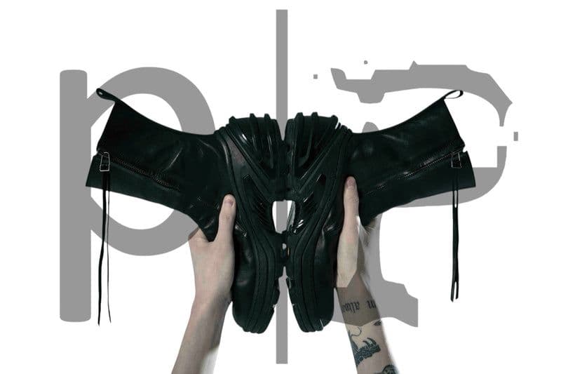 靴 prasthana PP OVER LOCK SIDE ZIP BOOTS