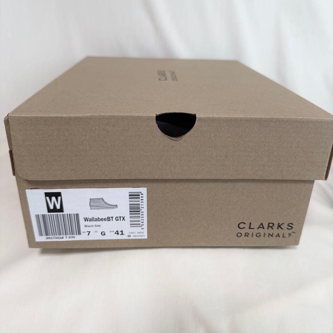 クラークス　ワラビー　ゴアテックス GORE-TEX UK7 黒　スエード　25