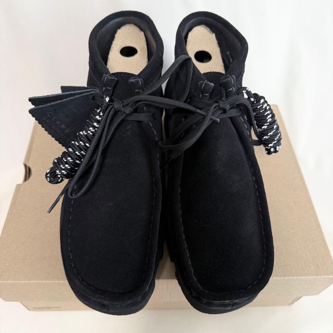 クラークス　ワラビー　ゴアテックス GORE-TEX UK7 黒　スエード　25