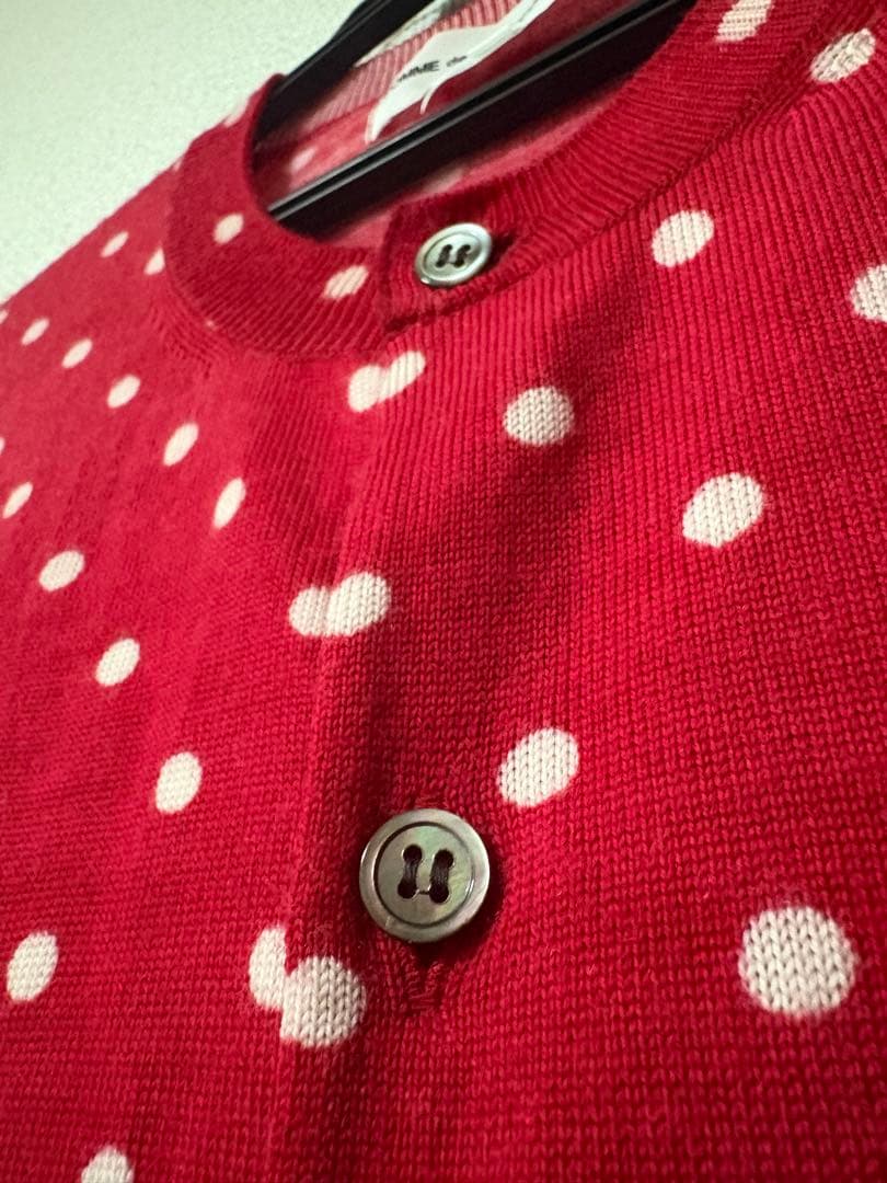 コムデギャルソンガール★レディース★カーディガン（赤×白の水玉）