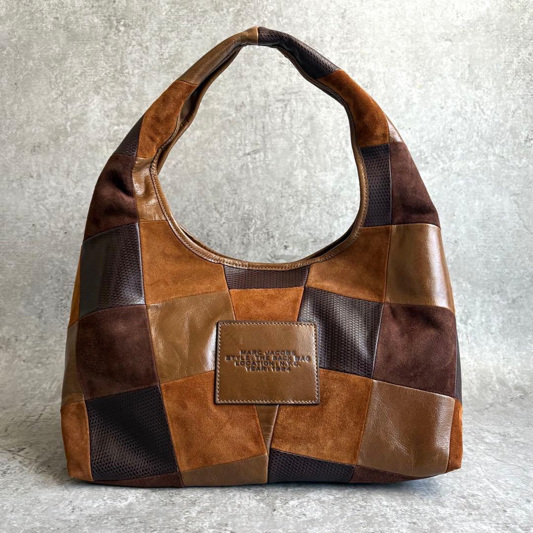 【未使用級】MARC JACOBS スエード パッチワーク SACK BAG