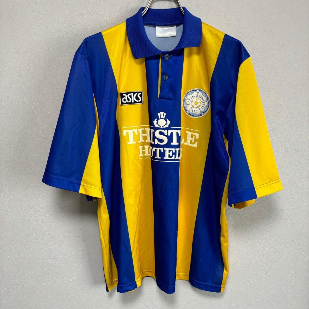 asics アシックス リーズユナイテッド ユニフォーム ゲームシャツ黄色 青