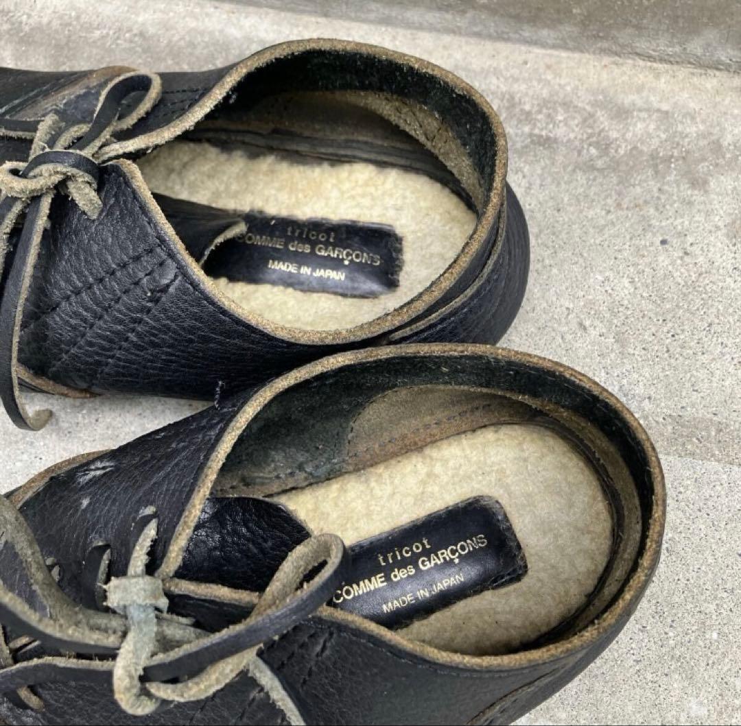 【tricot COMME des GARONS 】レザーシューズ シボ革