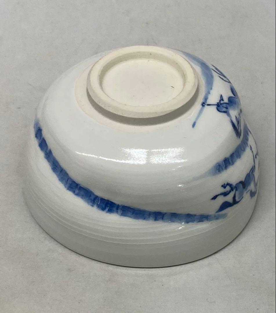 B547b「染付 馬九行く茶盌」寺尾陶象作　共箱　京焼　茶道具