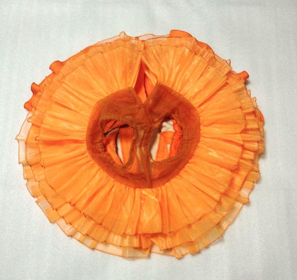 バレエ　5着まとめオレンジ ワンピース　緑の帽子付　小学校1年生