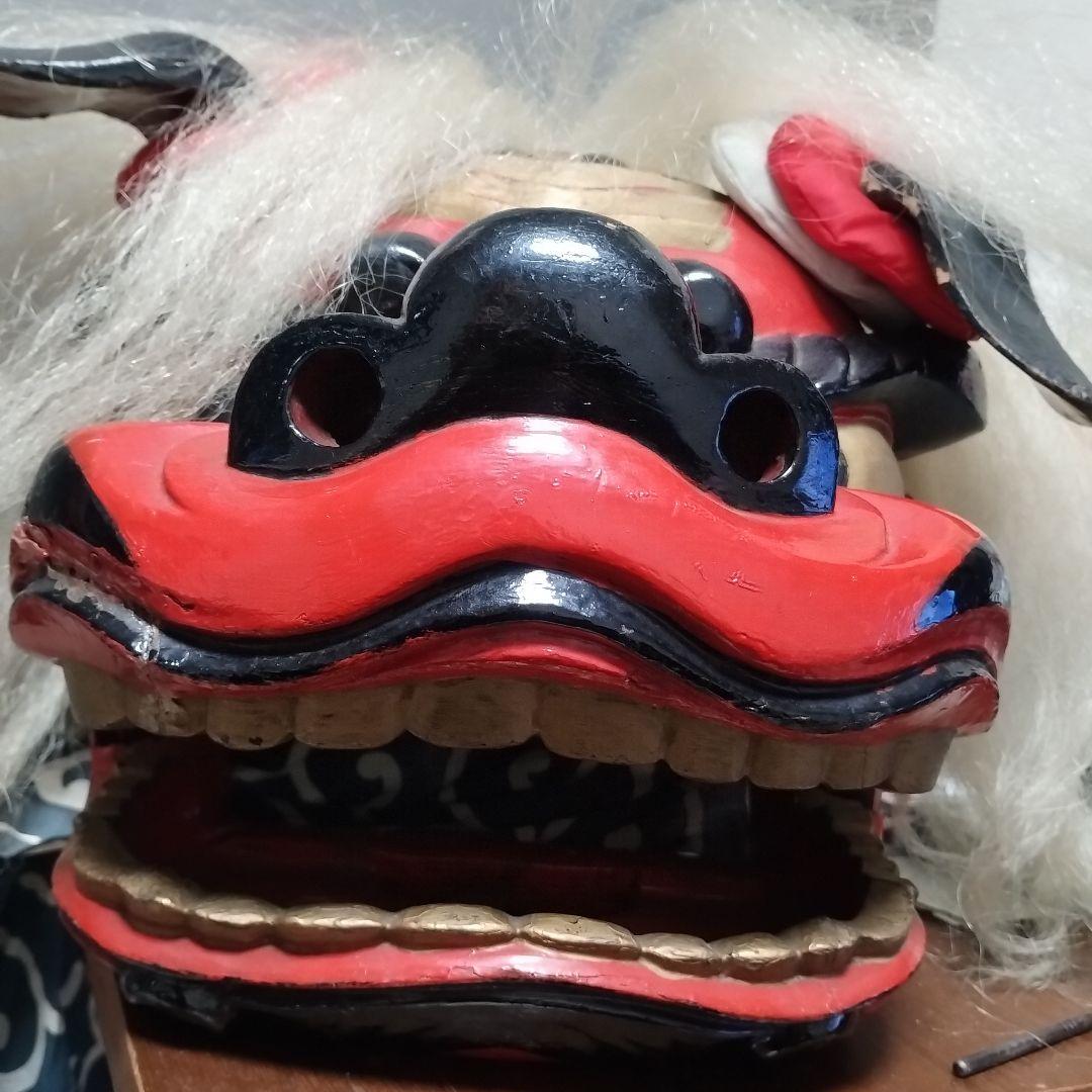 本物　常陸国　木製獅子頭　ビンテージ