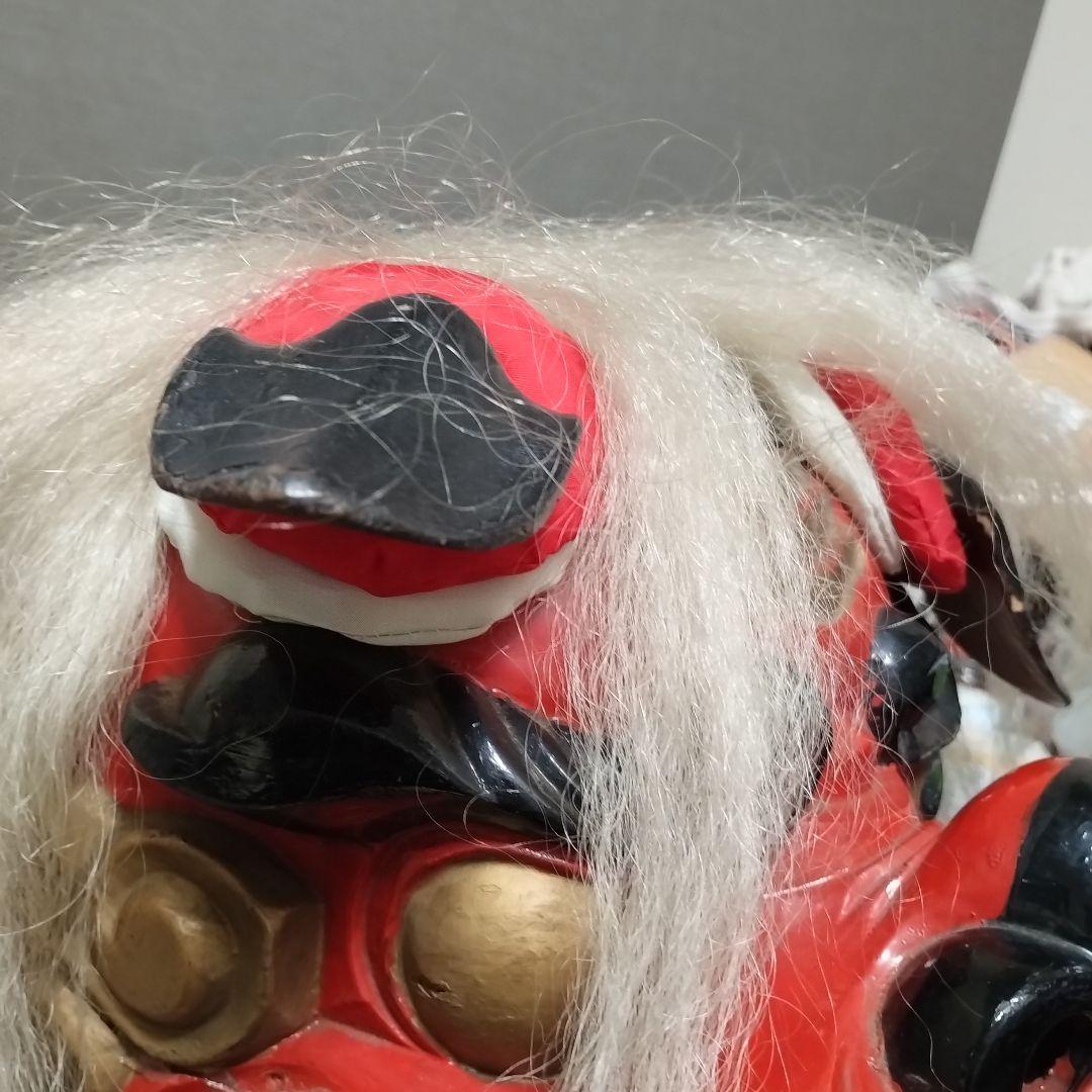 本物　常陸国　木製獅子頭　ビンテージ