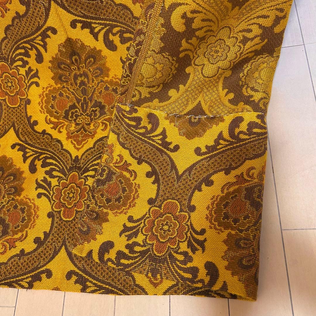 ヴィンテージ カーテン　ミッドセンチュリー　東欧　北欧　ファブリック　生地　布