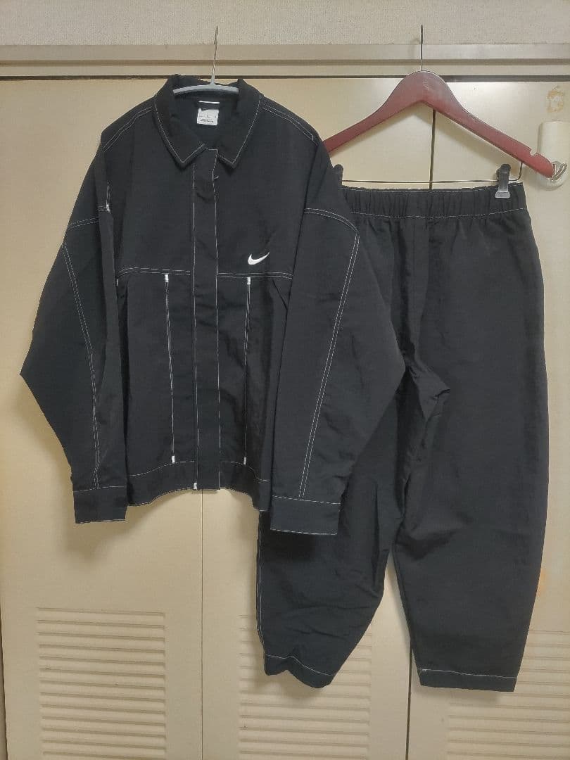 【美品】NIKE ナイキ ナイロン ジャケット パンツ セットアップ 上下 L