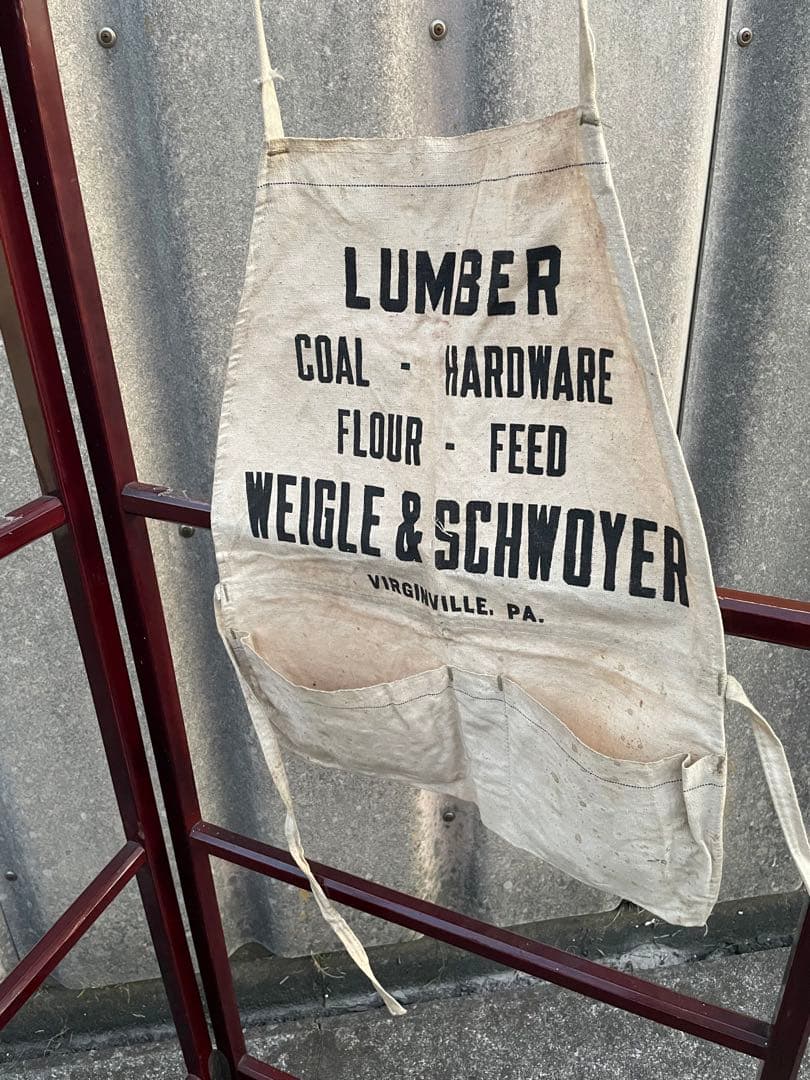 ビンテージ/USA製/アドバタイジング/ワークエプロン/キャンパス