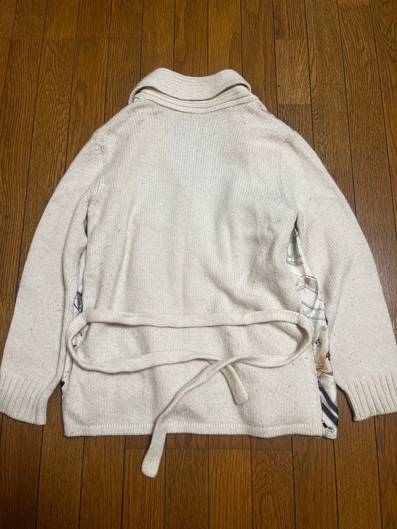 HERMES マルジェラ期 カシミヤ シルク ニット カーディガン L
