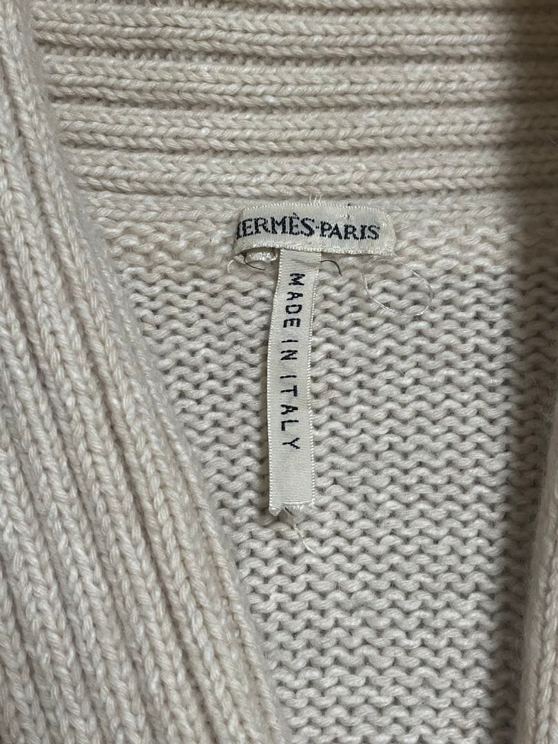 HERMES マルジェラ期 カシミヤ シルク ニット カーディガン L