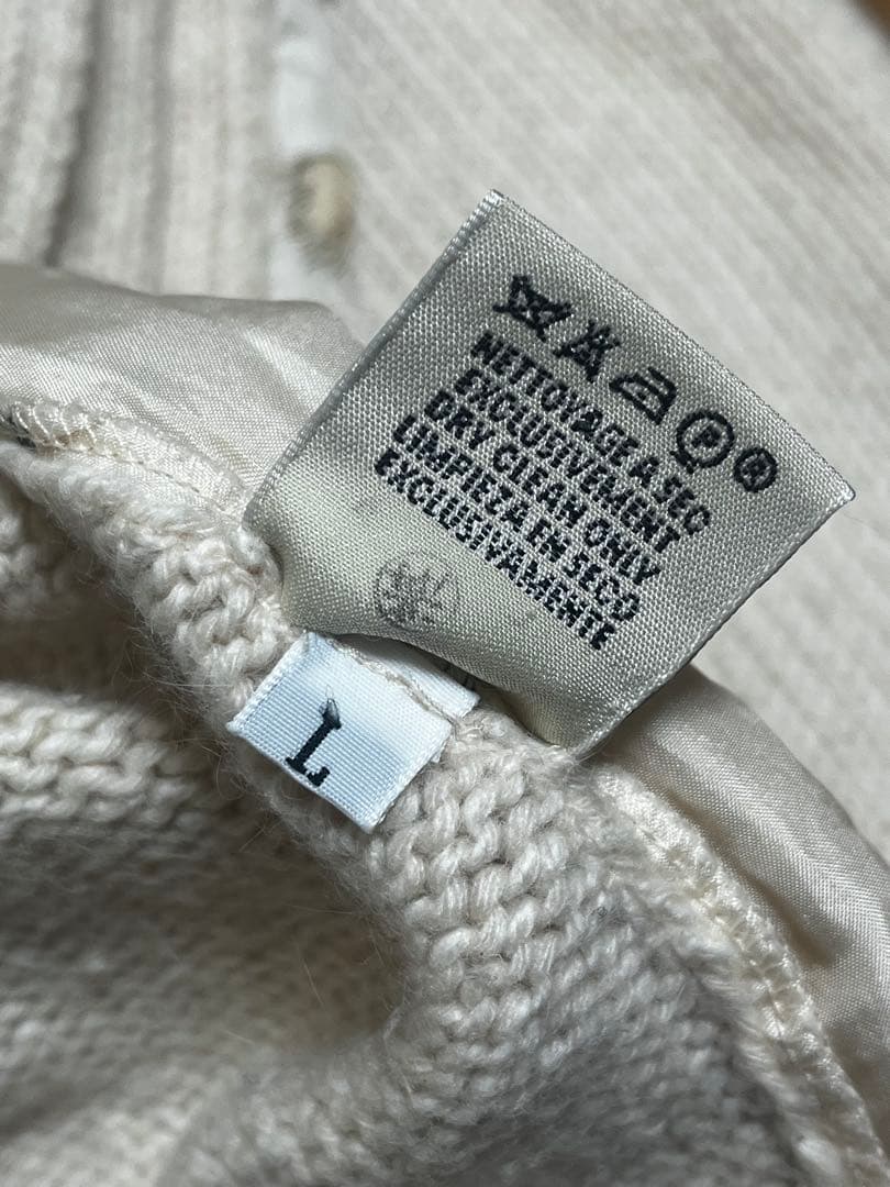 HERMES マルジェラ期 カシミヤ シルク ニット カーディガン L