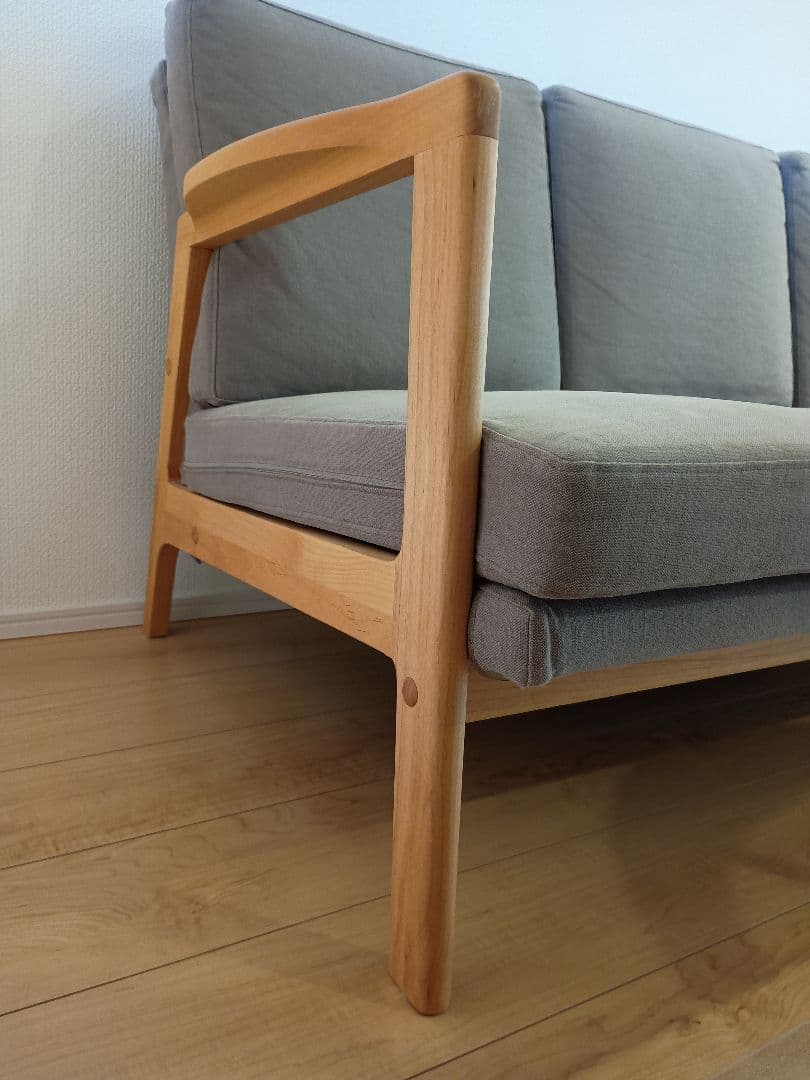 MOMO NATURAL MOSS SOFA 3P カバー付き