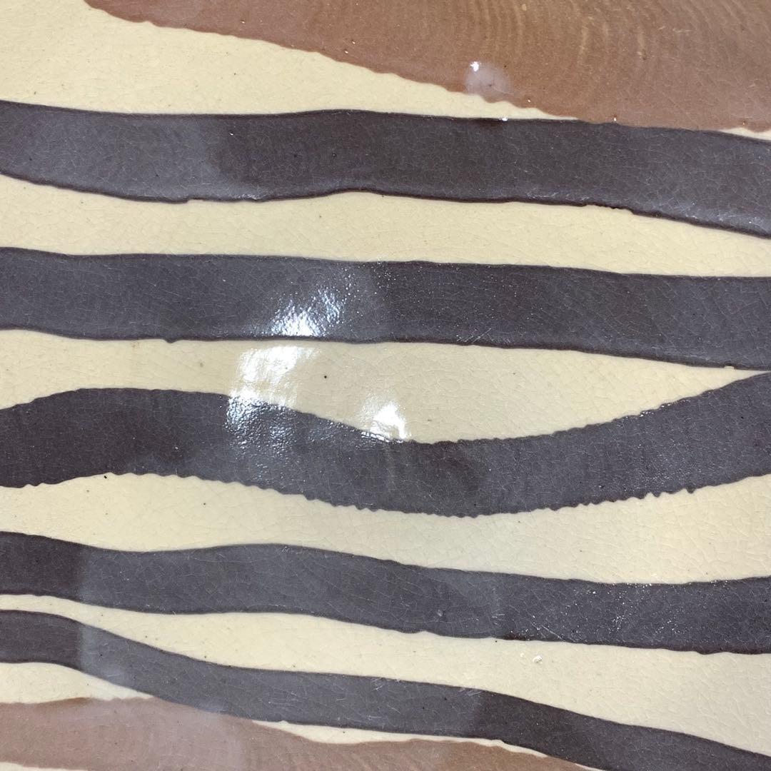 大皿 直径 45.4cm ! 飾り皿 線 布志名焼 アンティーク 昭和レトロ ⑨