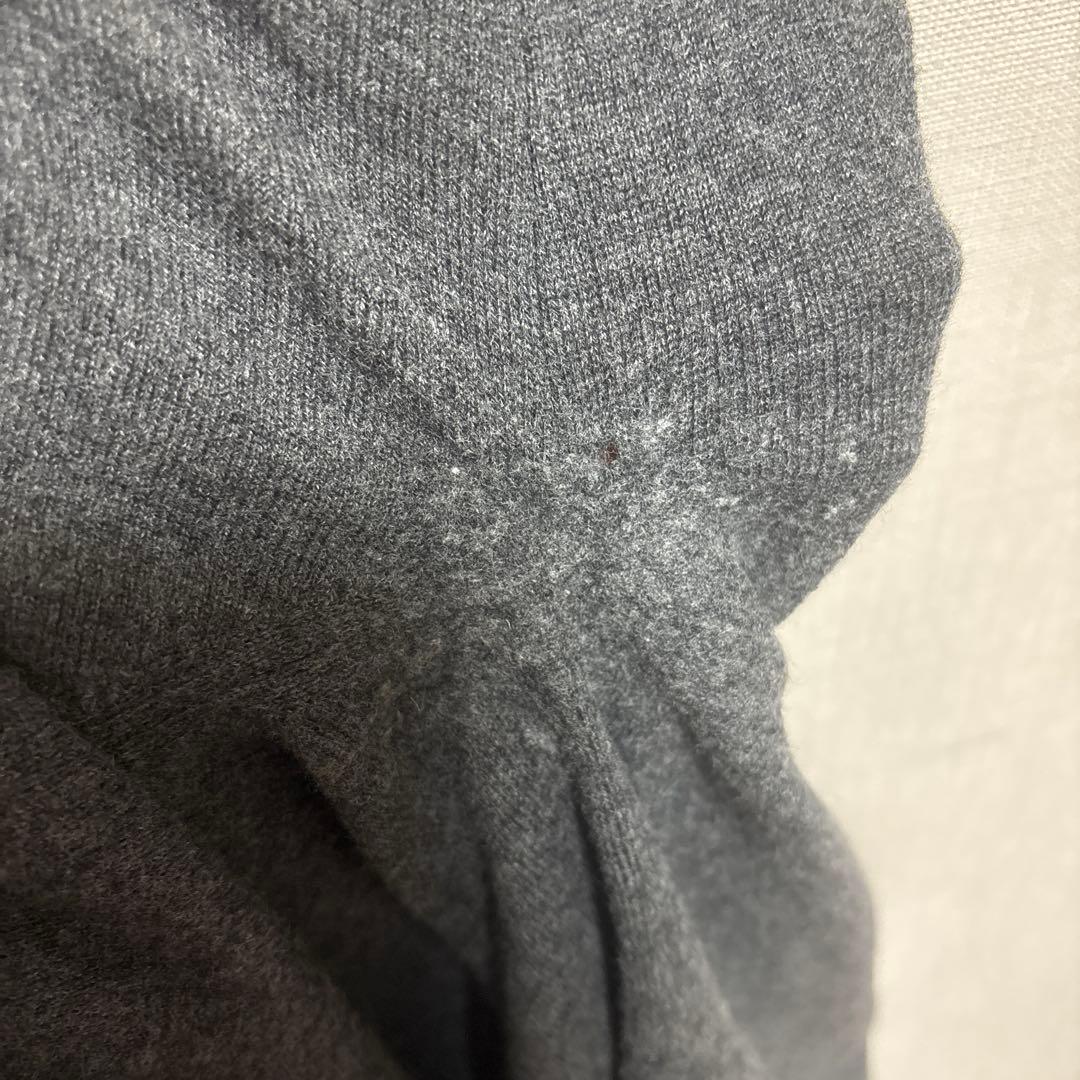 マルジェラ　グレー　クルーネック 長袖ニットセーター