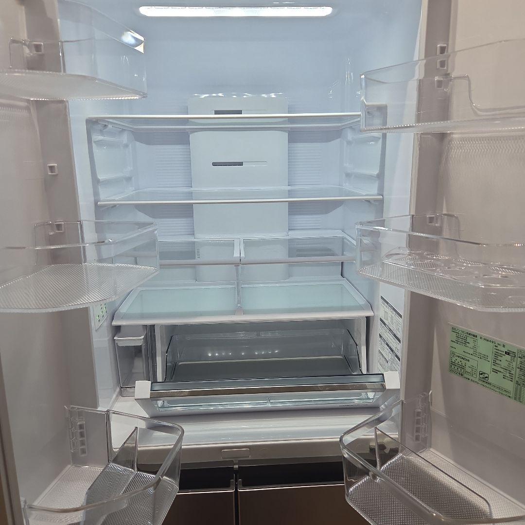 【2022年】HITACHI 冷蔵庫 R-HW49S 485L 日立 凹み匂い有