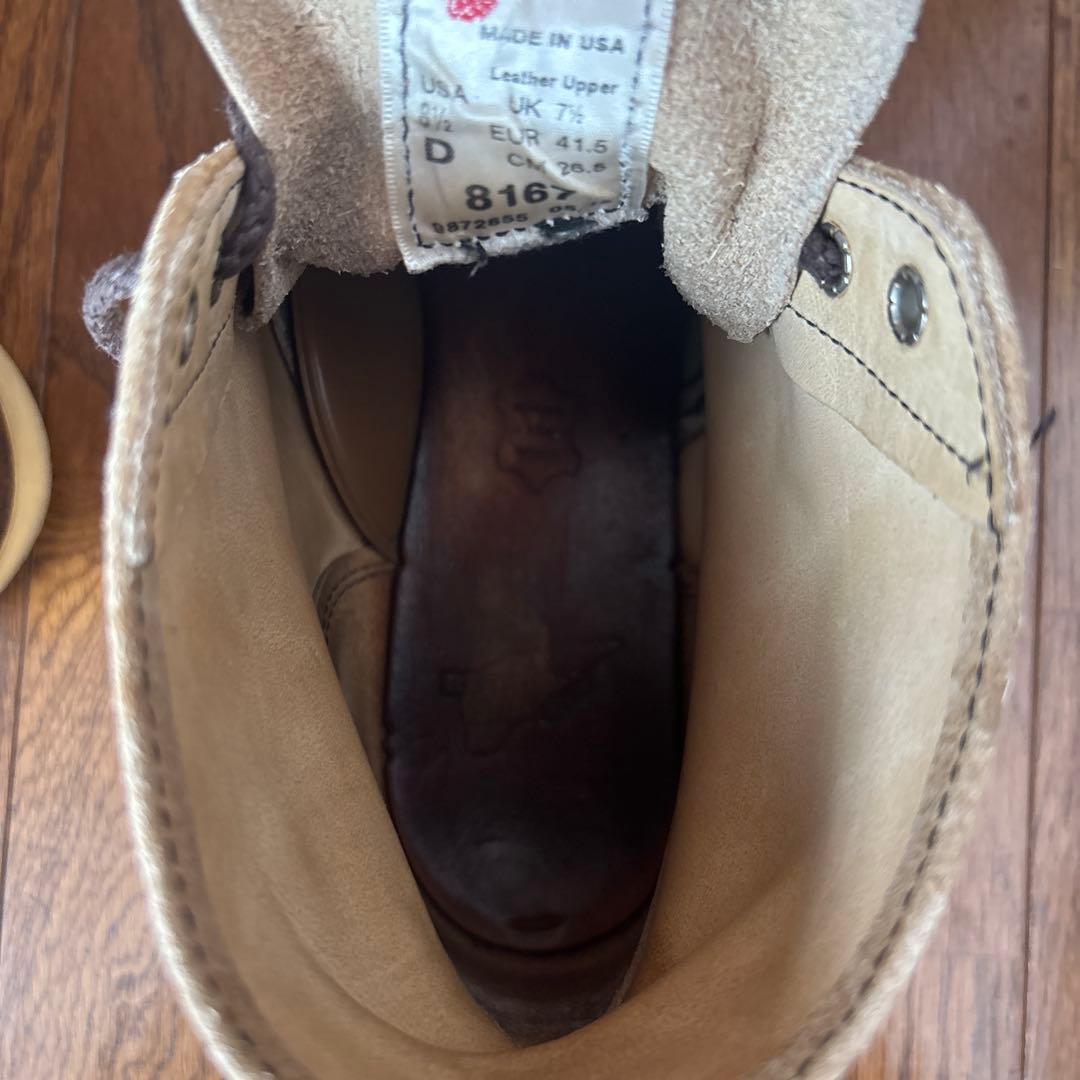 REDWINGレッドウィングスウェードブーツ8167US8ハーフ