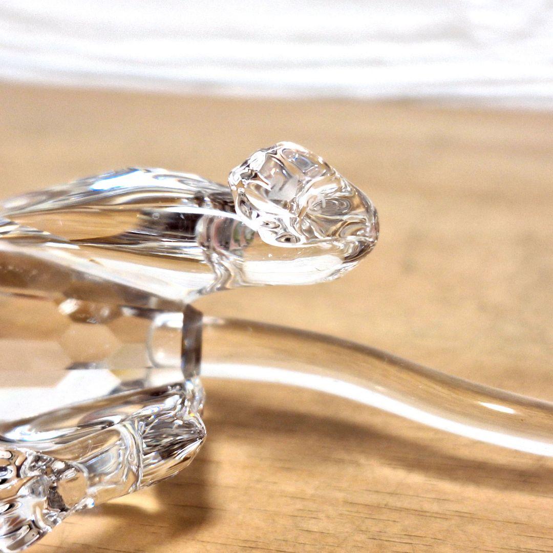 【極美品】スワロフスキー クリスタル 置物 パンサー 豹 フィギュリン