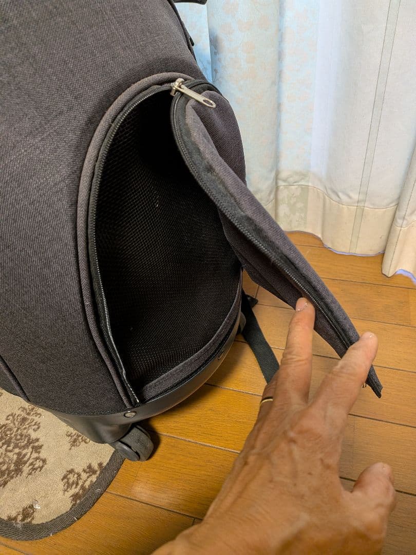 犬のキャリー&リュックOPPOキャリーmunaネイビーBKキャスター 4WAY