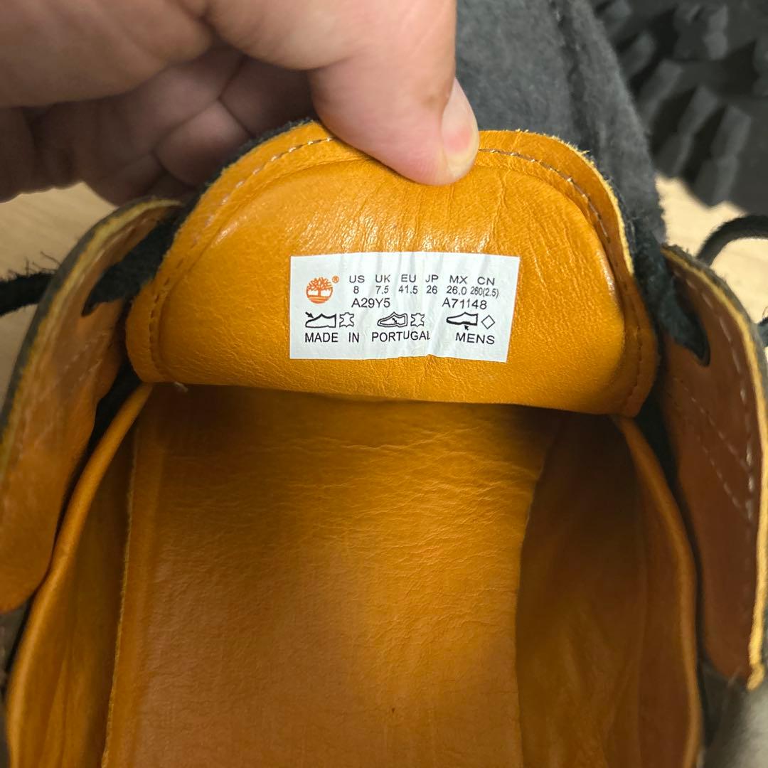 Timberland グレー モカシン　3アイ　US8