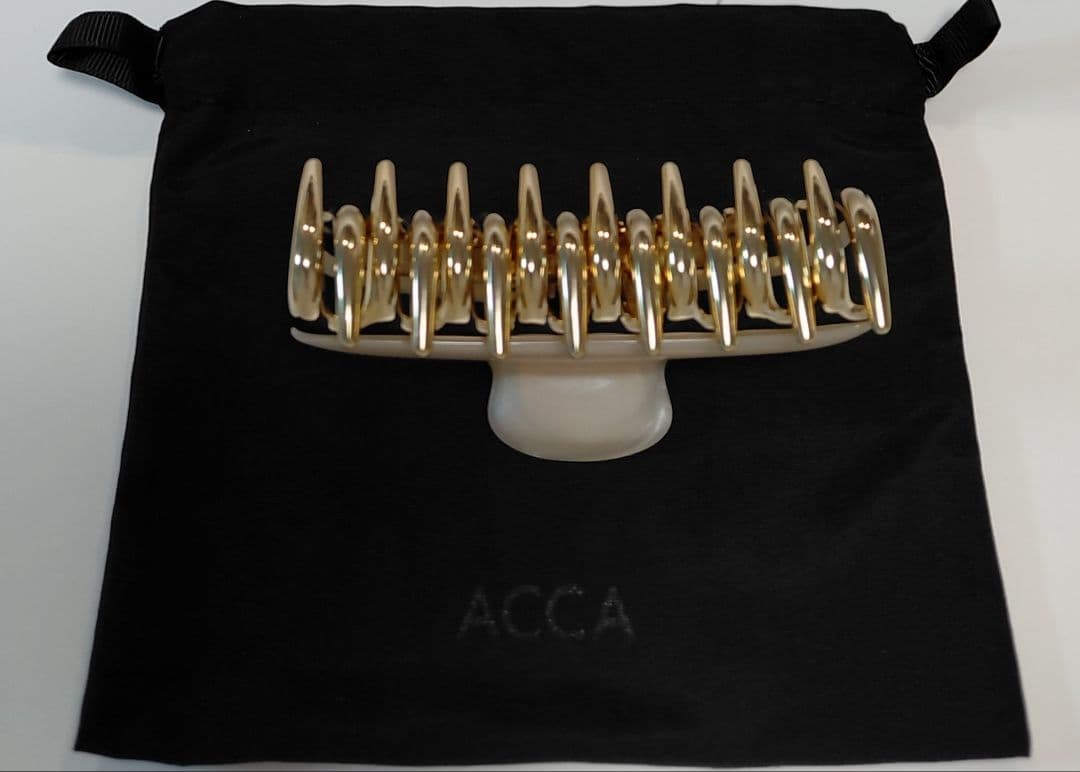 acca　アッカ　バービー クリップ　Lサイズ　パールホワイト