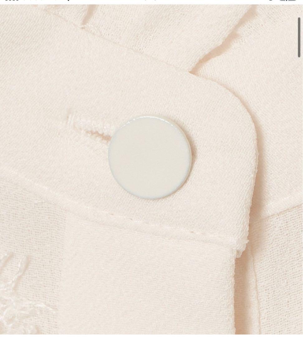 【美品】ANAYI ジョーゼットレースコンビブラウス　アイボリー　白　36