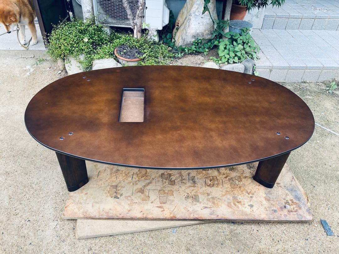 こたつ楕円ウォールナット150日本製・ヒーター別売り