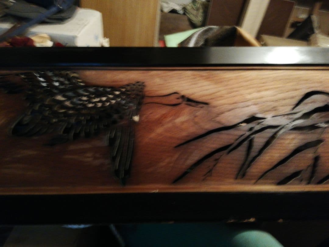 欄間(草原の白鳥)