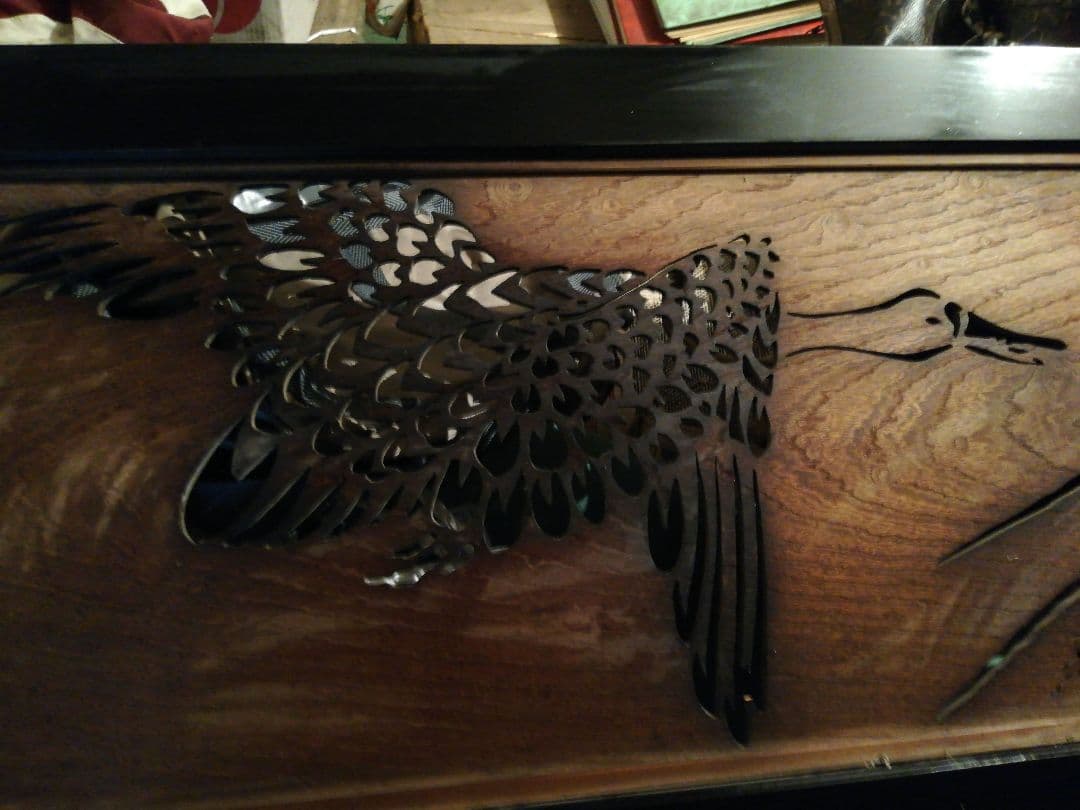 欄間(草原の白鳥)