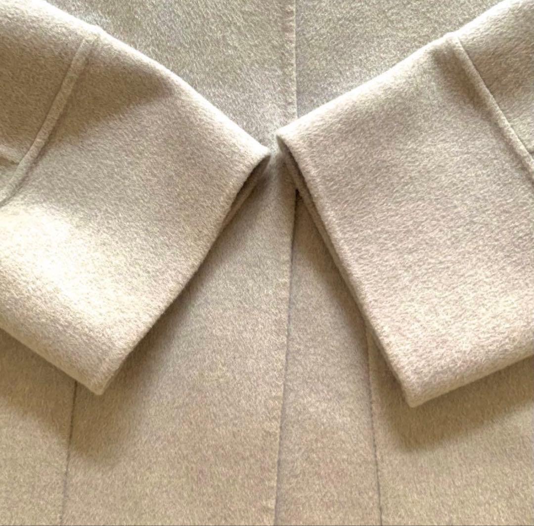 IENA フード付きベージュロングコート