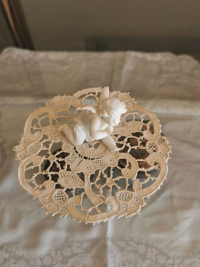 アンティーク ブラーノレース ポワンドヴェニス ローズ ニードルワークドイリー