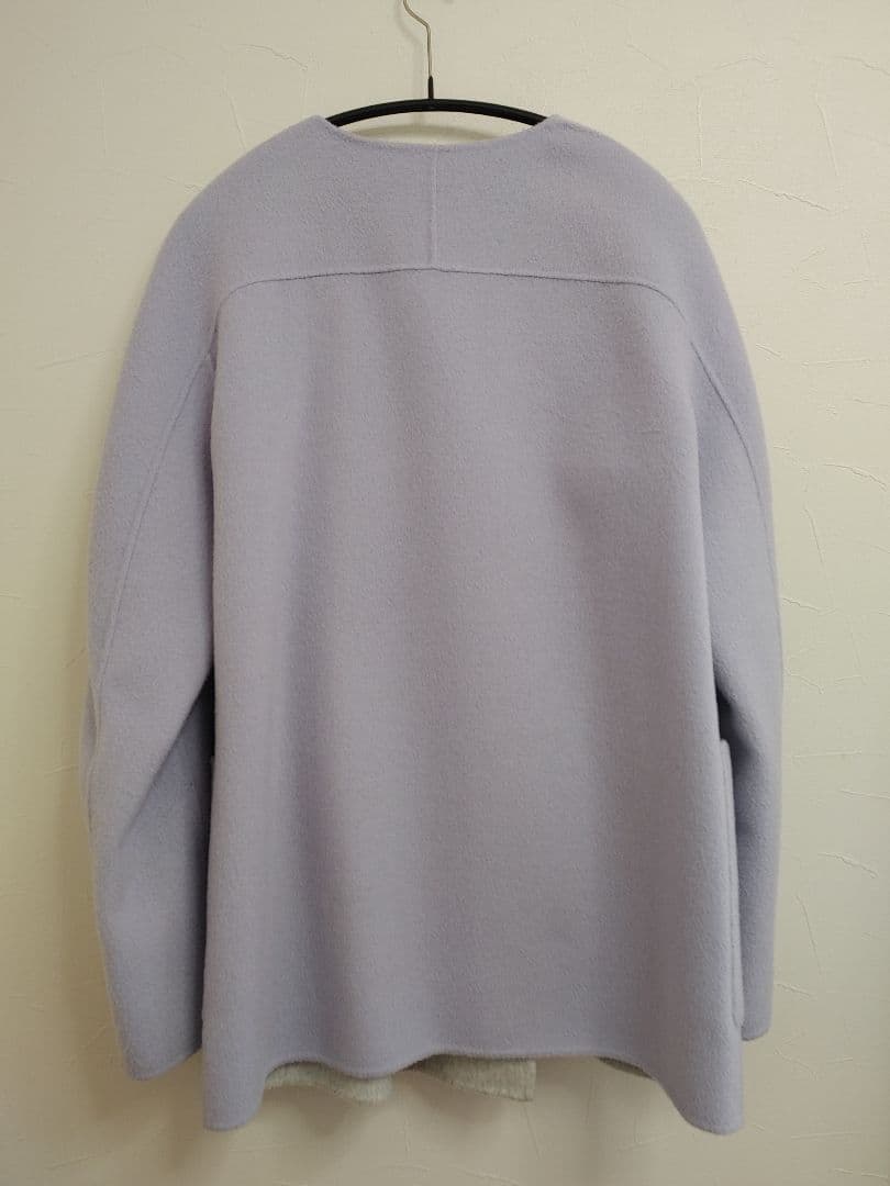 theory luxe 薄紫 ダブルボタン コート